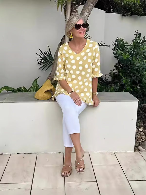 Marina | Vintage Print Top