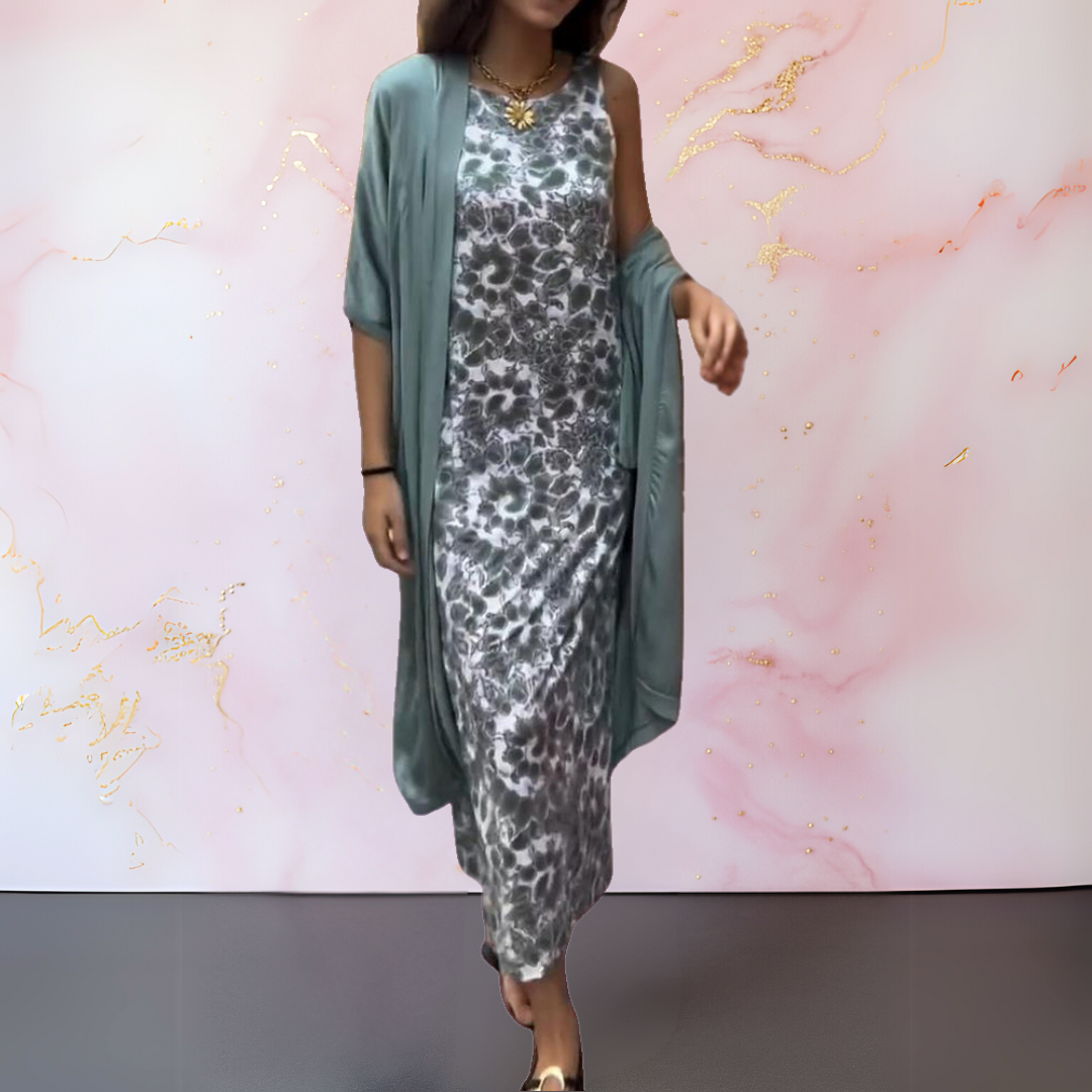 Rachel | Summer Dress with Light Cardigan