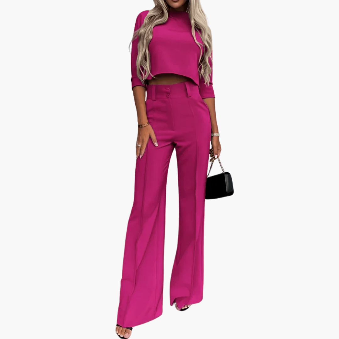 Cleo | Elegant Crop Top Set for Women