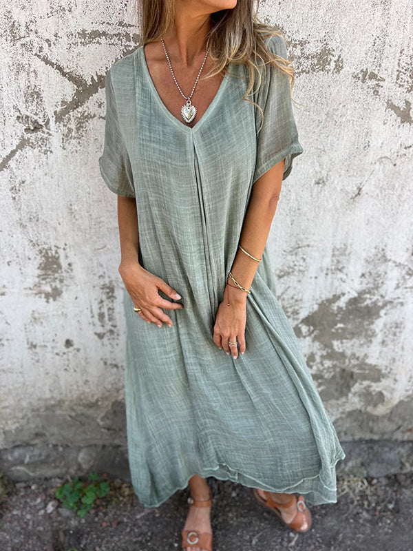 Lila | Flowy V-Neck Dress
