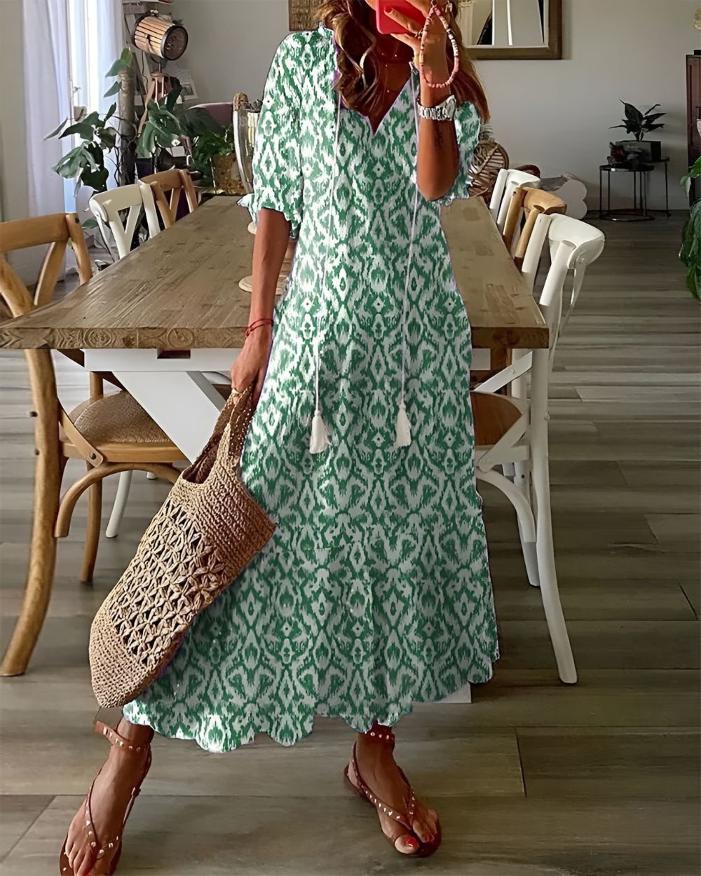 Celina | Bohemian Tummy-Covering Dress