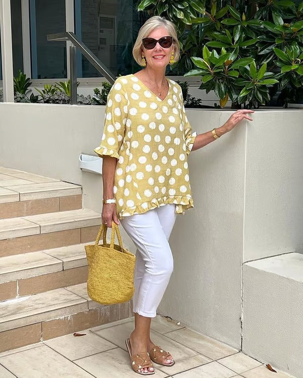 Marina | Vintage Print Top