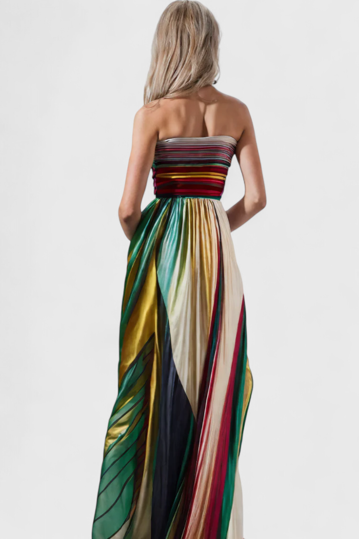 Leonie | Colorful Sleeveless Pleated Dress
